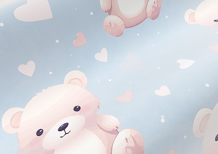 Little Bear, Pastels - Made to Measure Curtains - Image 4